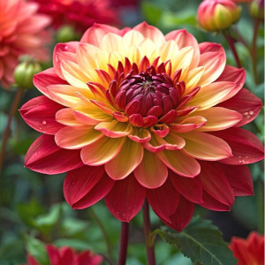 Георгин Оникс Найт купить по цене от 590р. в интернет-магазине «Посадика» с доставкой почтой в в Ворсмае и по всей России – [изображение №1].