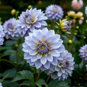 Георгин Акварель купить по цене от 680р. в интернет-магазине «Посадика» с доставкой почтой в в Ворсмае и по всей России – [изображение №1].